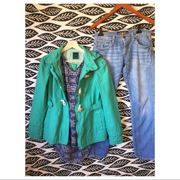 Yessica Jackets & Blazers - Aqua Toggle Fastener Jacket by Yessica